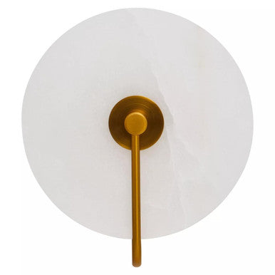 Waldorf White Marble Wall Light with Gold Accent