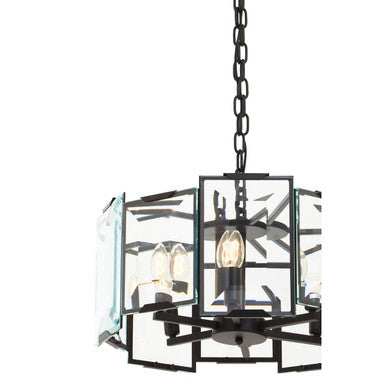 Black Small 6 Light Chandelier | Babylon