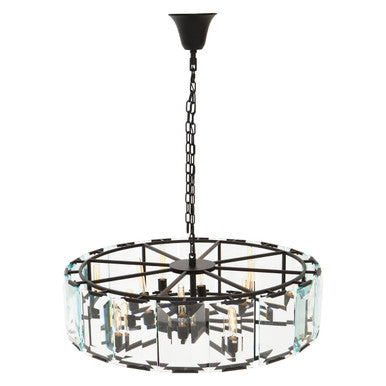 Large Black 12 Light Chandelier | Babylon