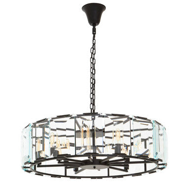 Large Black 12 Light Chandelier | Babylon