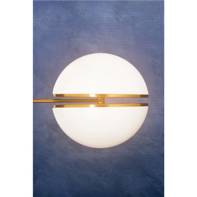 Abira Brushed Brass Ball Wall Light