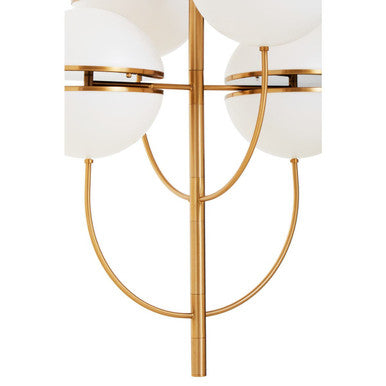 Abira Four Ball Brass Pendant Light