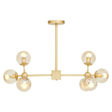 Abira Gold 8 Arm Pendant Light