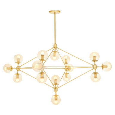 Abira Fifteen Arm Gold Finish Pendant Light
