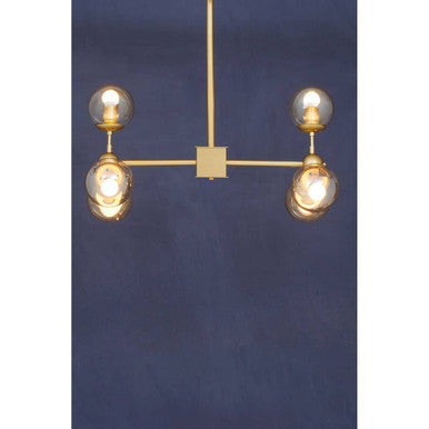 Abira Six Arm Gold Finish Pendant Light