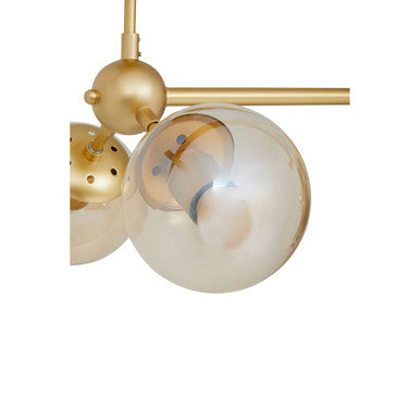 Abira Six Arm Gold Finish Pendant Light