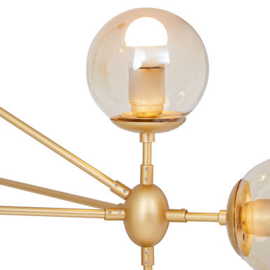 Gold 10 Arm Pendant Light | Abira