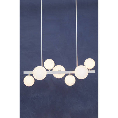Chrome Finish 7 Light  Statement Pendant Light | Abira