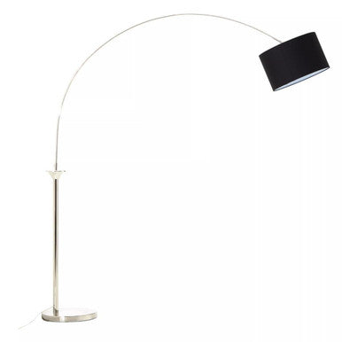 Hubert Satin Nickel Finish Metal Floor Lamp