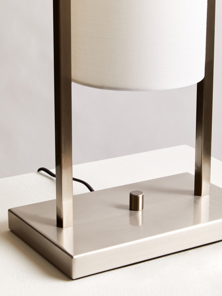 Atkins Nickel Finish Table Lamp