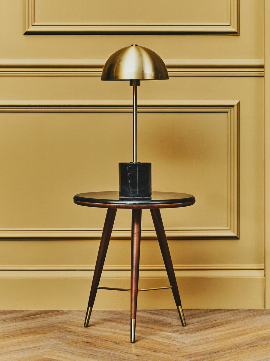 Murdoch Brushed Brass Table Lamp with Black Marble Base