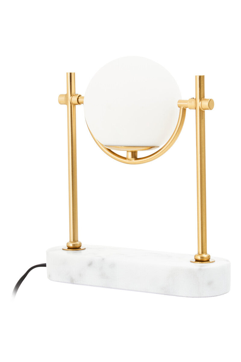 Marble And Gold Orb Table Lamp | Zalika