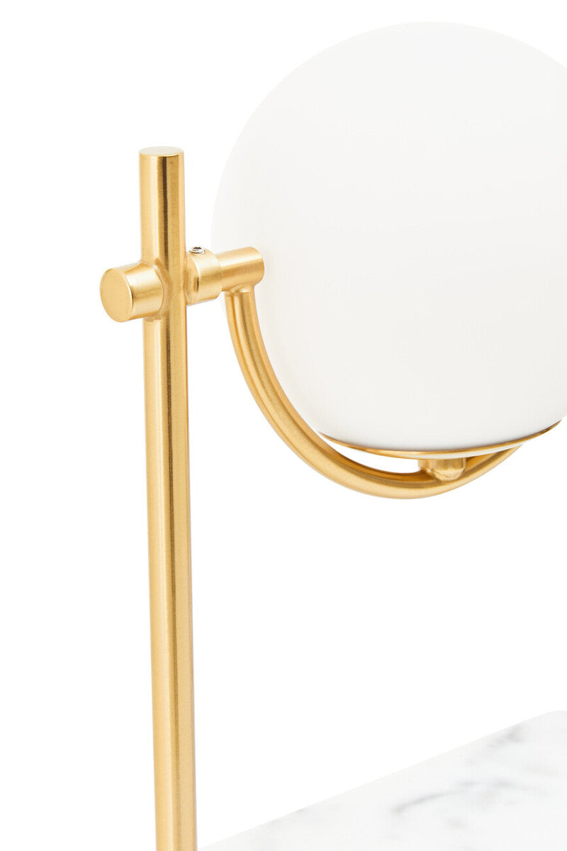 Zalika Marble And Gold Orb Table Lamp