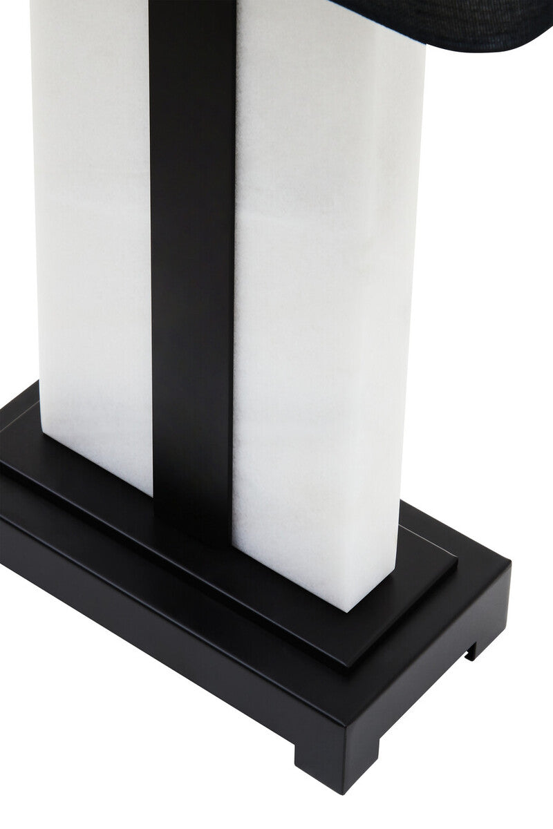 Elvie Black and White Marble Table Lamp