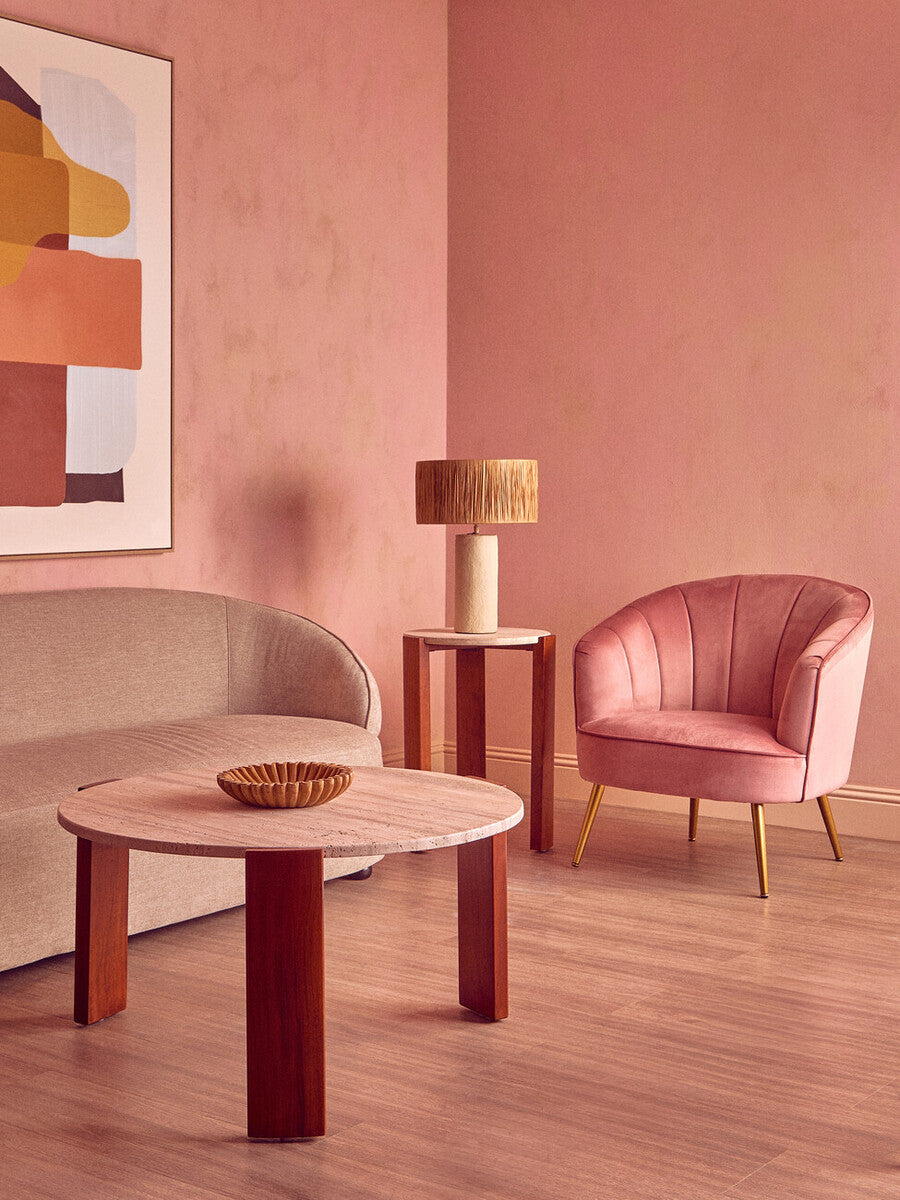 Carta 51cm Natural Papier Mache Table Lamp With Natural Raffia Shade