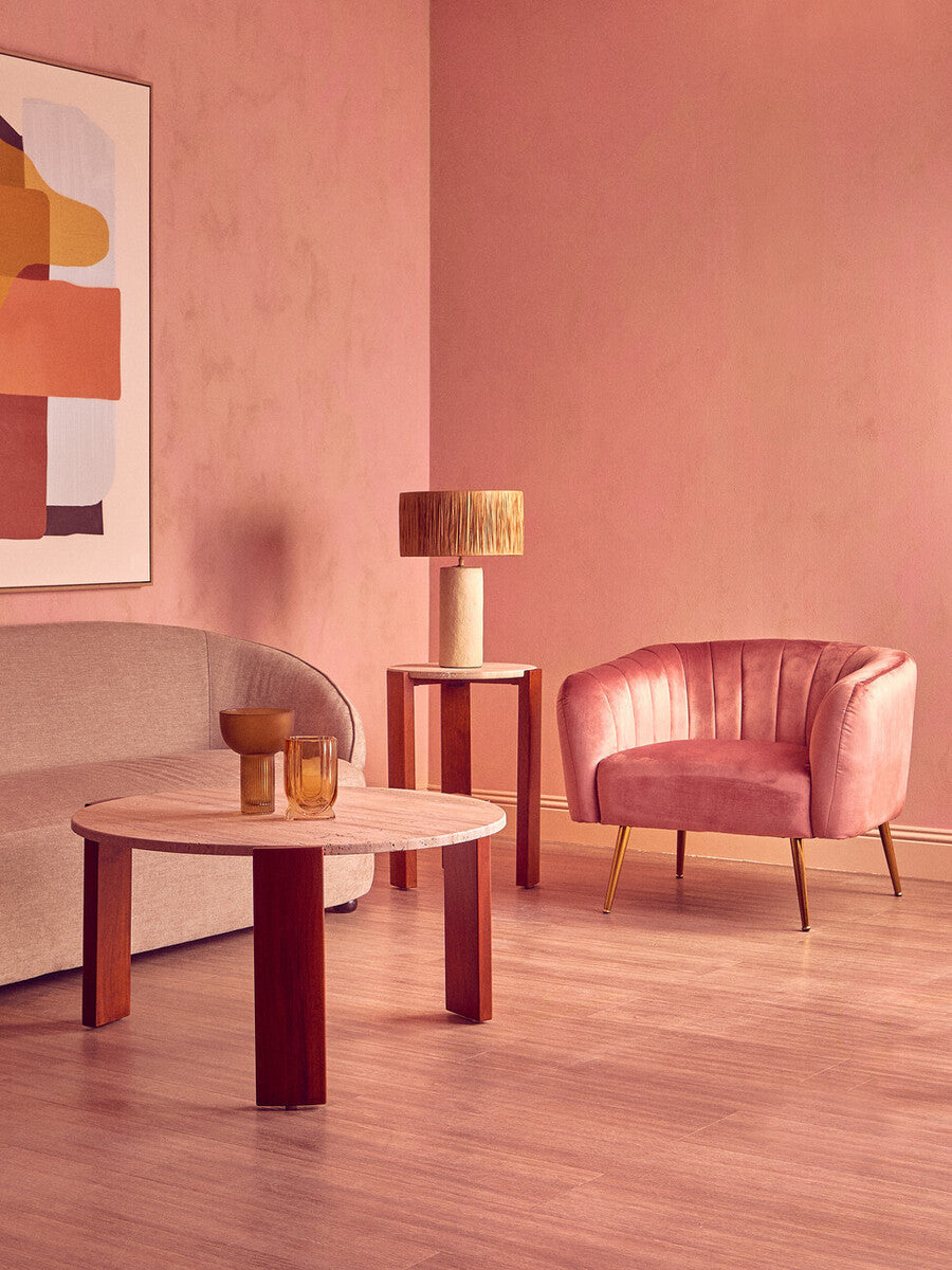 Carta 51cm Natural Papier Mache Table Lamp With Natural Raffia Shade