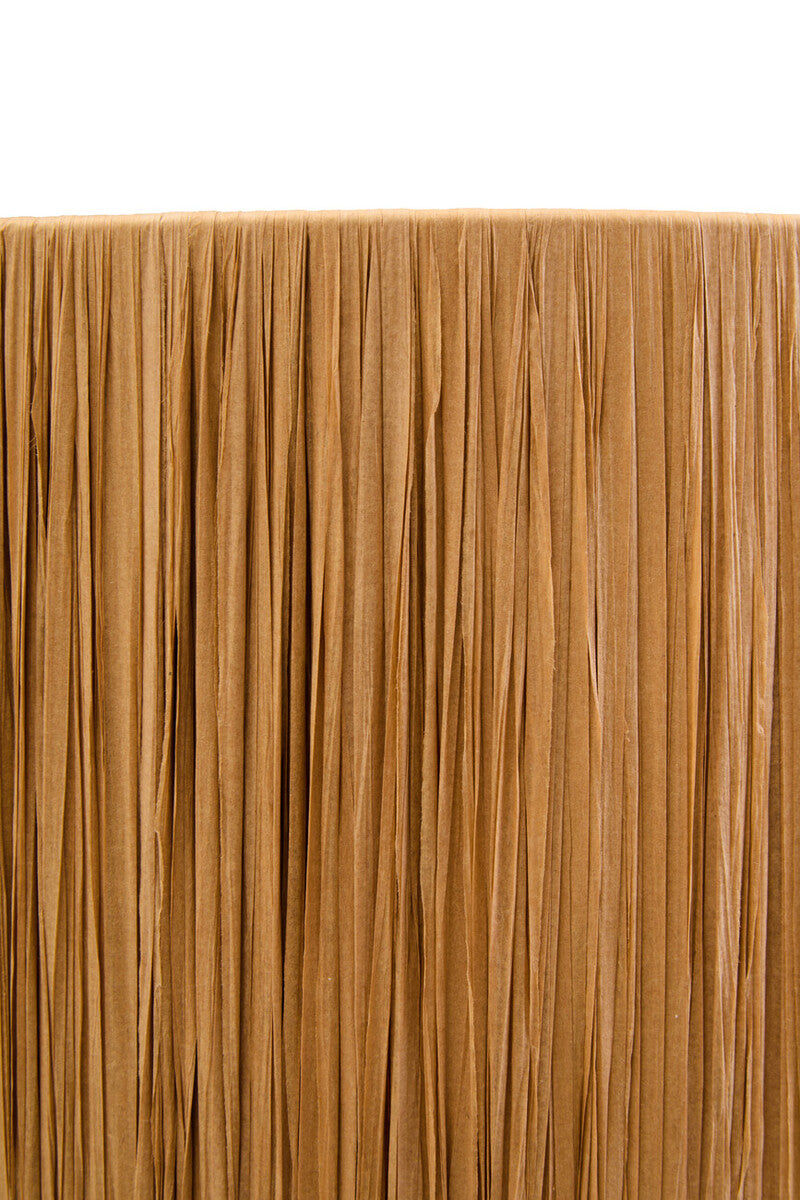 Carta 51cm Natural Papier Mache Table Lamp With Natural Raffia Shade