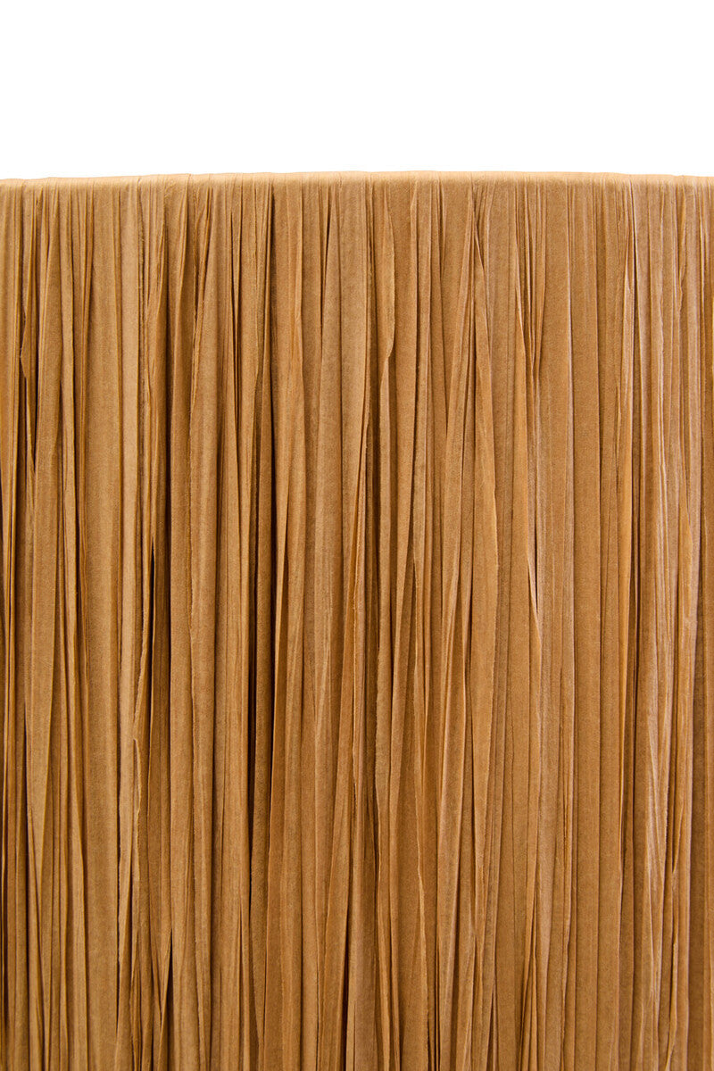 Carta 51cm Natural Papier Mache Table Lamp With Natural Raffia Shade