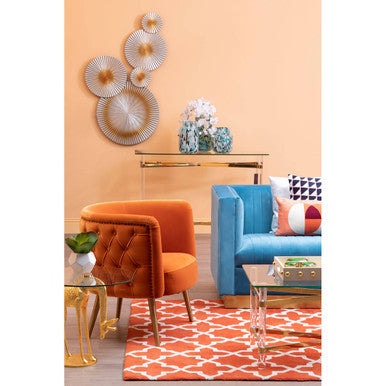 Bosie Kensington Townhouse Small Orange Hand Woven Rug