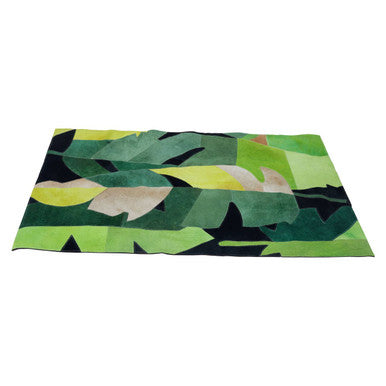 Bosie Small Botanical Hair on Leather Rug | Safira