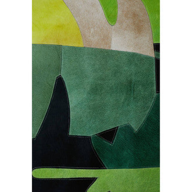 Bosie Small Botanical Hair on Leather Rug | Safira