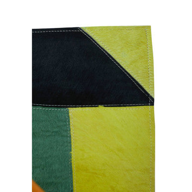 Bosie Small Botanical Hair on Leather Rug | Safira