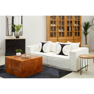 Bosie Large Deco Black and Grey Hair on Leather Rug | Safira