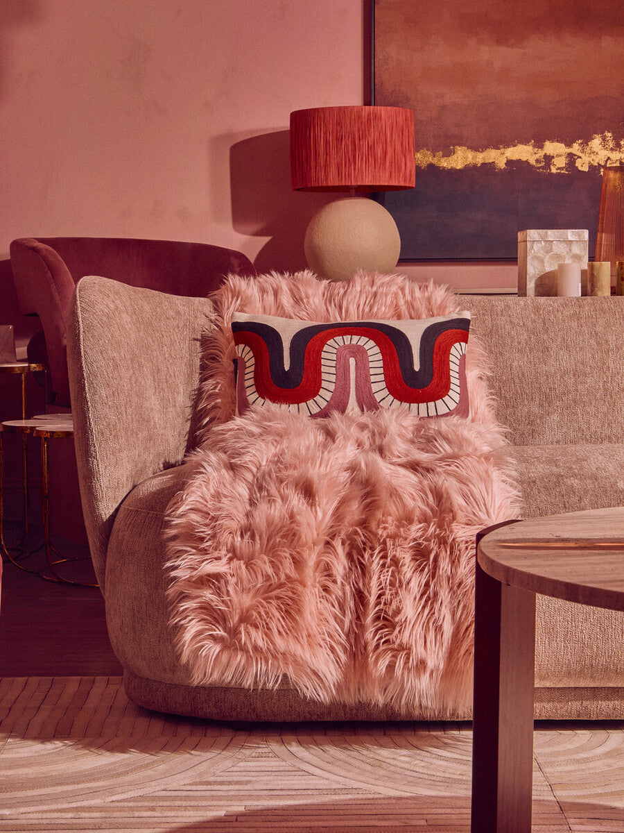 Bosie Safira Large Natural Hair On Leather Rug