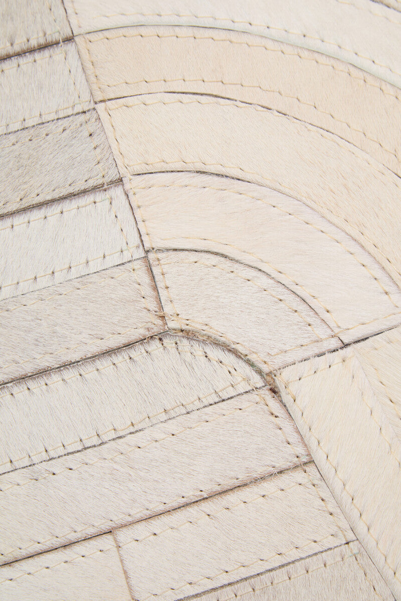 Bosie Large Natural Hair on Leather Rug | Safira