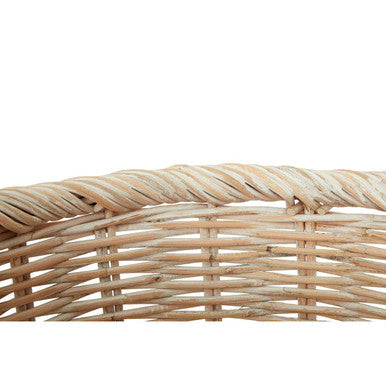 Whitewash Rattan Storage Baskets- Set of 3 | Argento