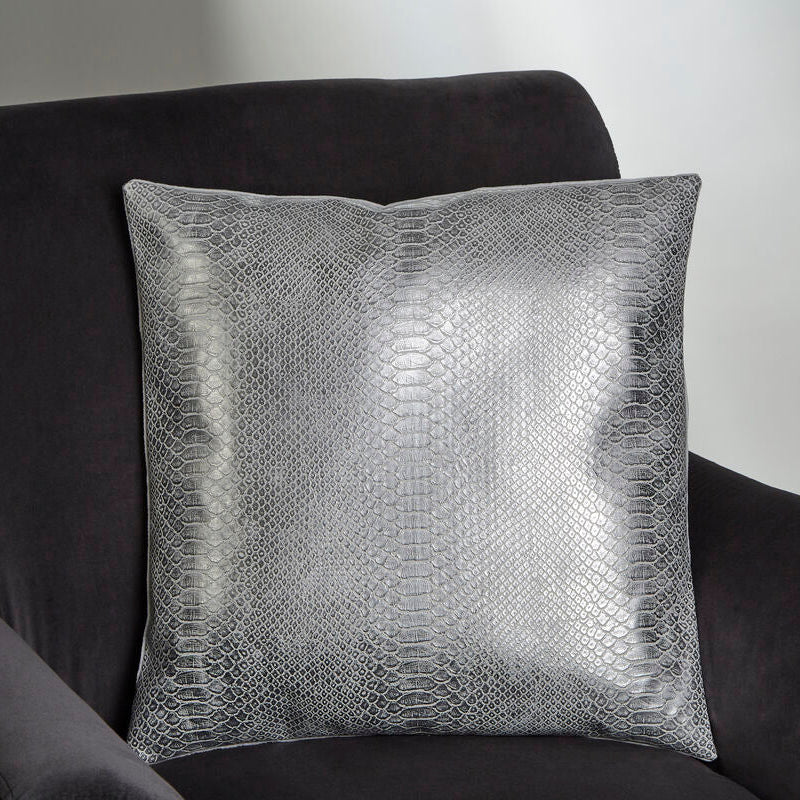 Bosie Kensington Townhouse Silver Snake Effect Cushion