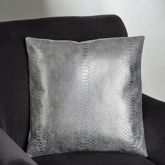 Bosie Kensington Townhouse Silver Snake Effect Cushion