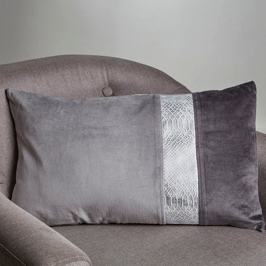 Bosie Grey Rectangular Cushion | Kensington Townhouse