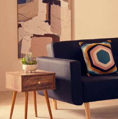 Hexagonal Design Embroidered Cushion | Bosie Ozella
