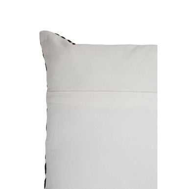 Black and White Square Embroidered Cushion | Bosie Ozella