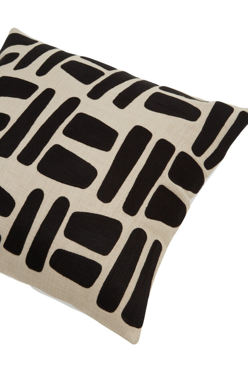 Bosie Ozella Natural And Black Square Cushion