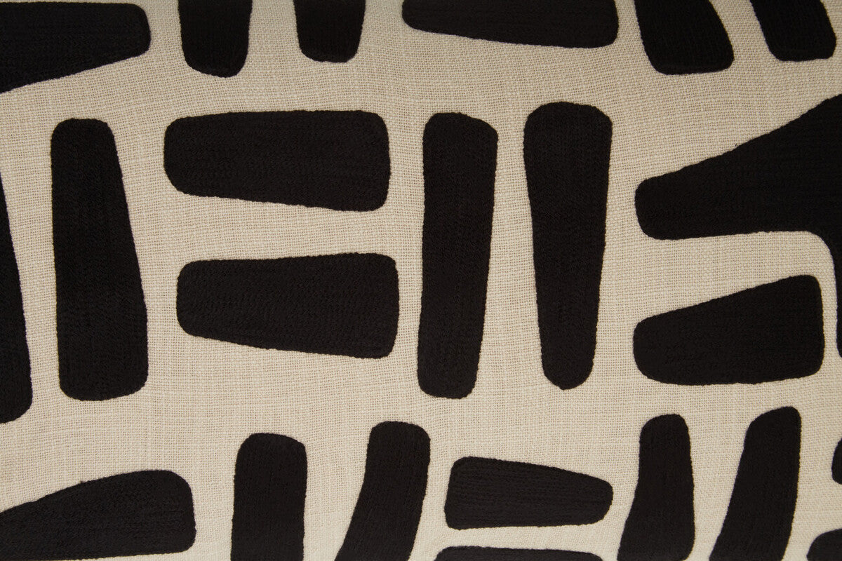 Natural and Black Rectangular Cushion | Bosie Ozella