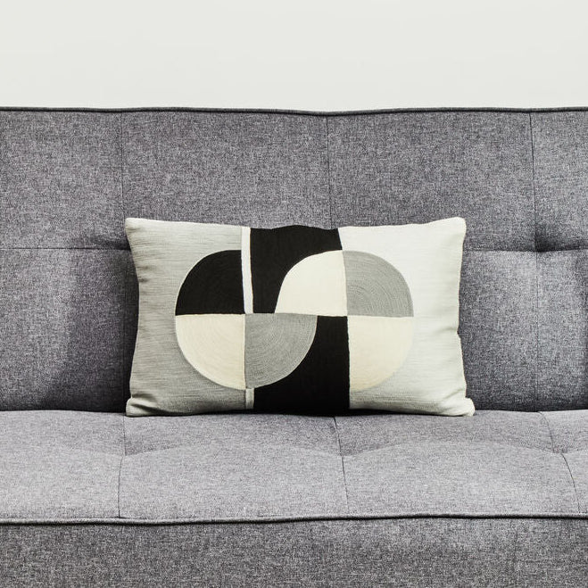 Bosie Ozella Circular Embroidered Rectangular Cushion