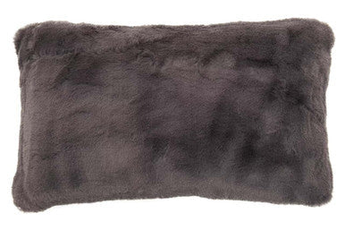 Bosie Grey Rectangular Fur Cushion | Lamina