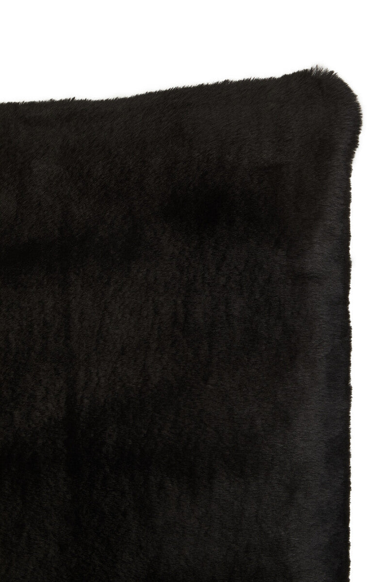 Bosie Black Square Fur Cushion | Lamina