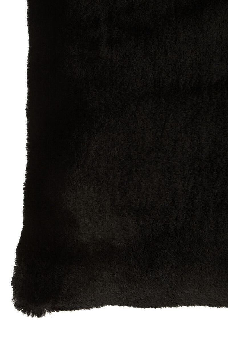 Bosie Black Square Fur Cushion | Lamina