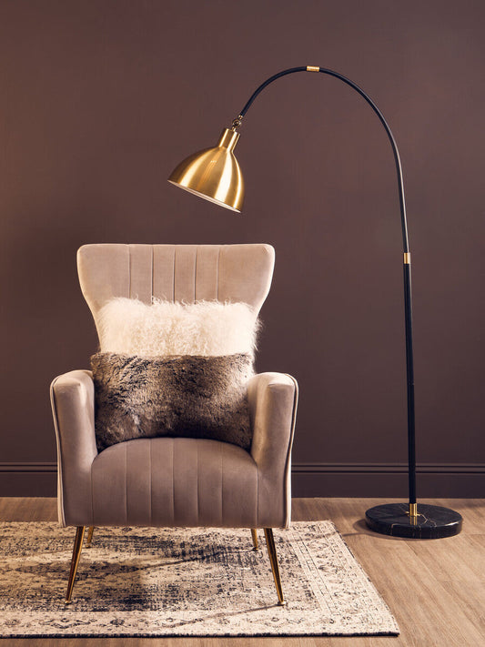 Bosie Lamina Mocha Ombre Rectangular Fur Cushion