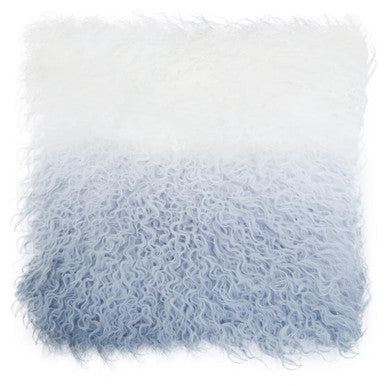 Bosie Real Fur Grey Ombre Square Cushion | Mongolian