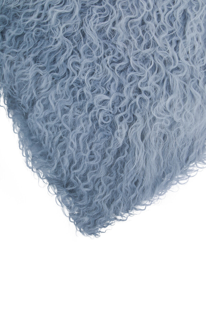 Bosie Real Fur Grey Ombre Square Cushion | Mongolian
