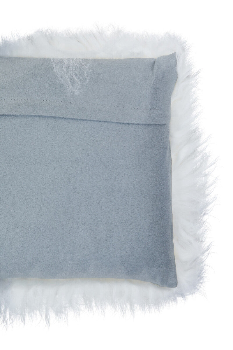 Bosie Real Mongolian Fur Grey Ombre Rectangular Cushion