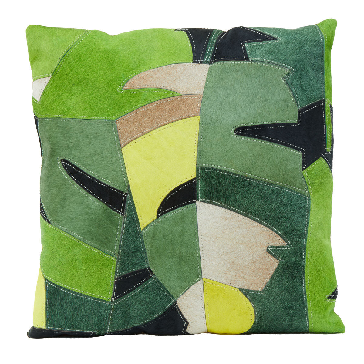 Bosie Botanical Hair on Leather Cushion | Safira