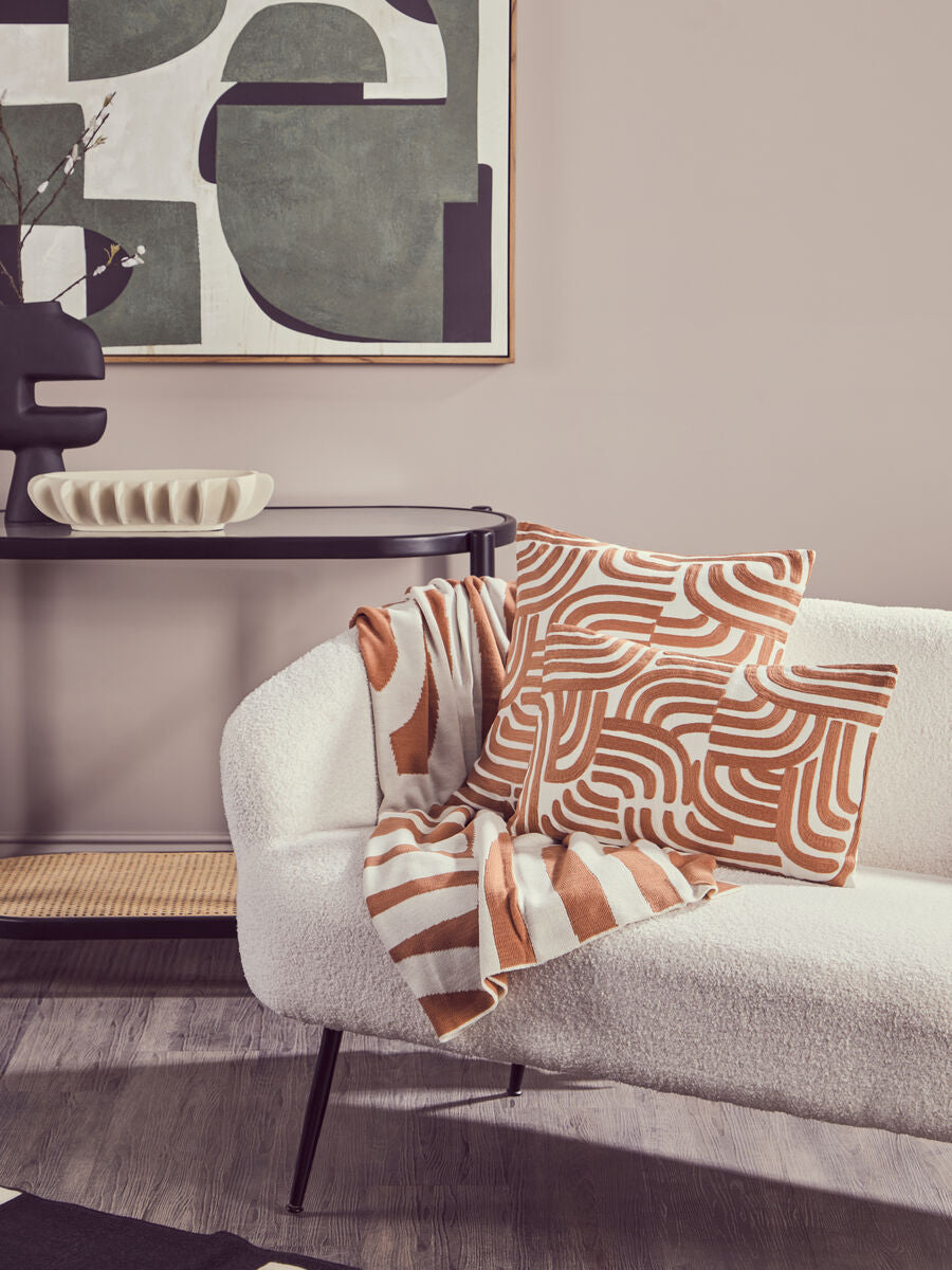 Bosie Ozella Natural And Terracotta Throw