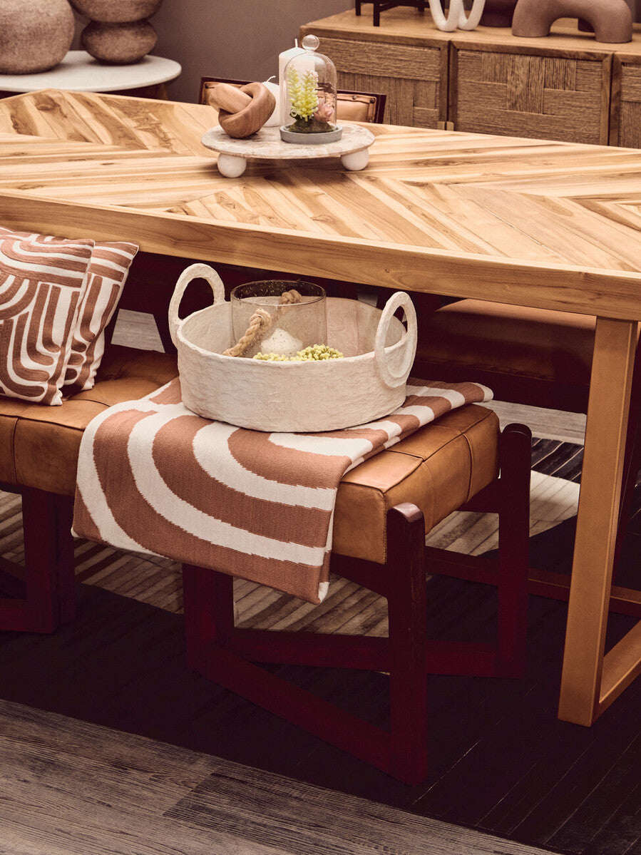 Bosie Ozella Natural And Terracotta Throw