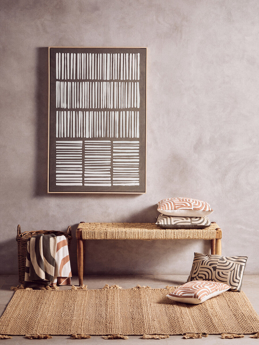 Bosie Ozella Natural And Green Throw