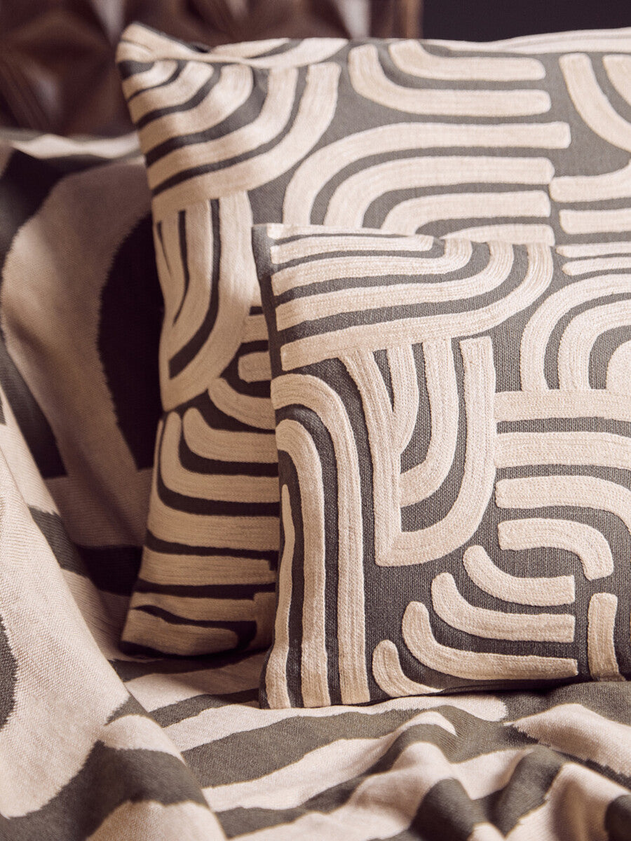 Bosie Ozella Natural And Green Throw